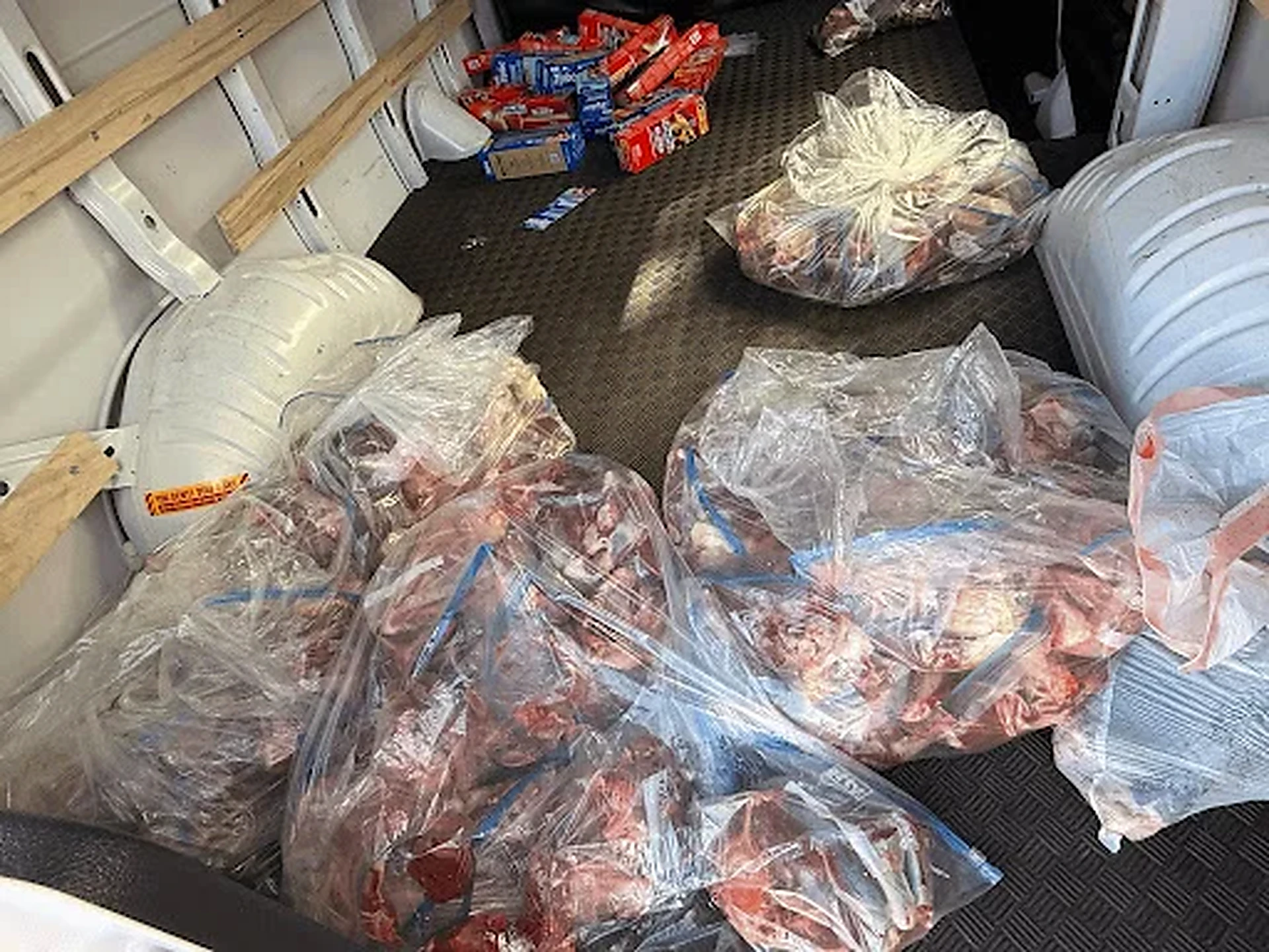 Halal meat prepared for distribution