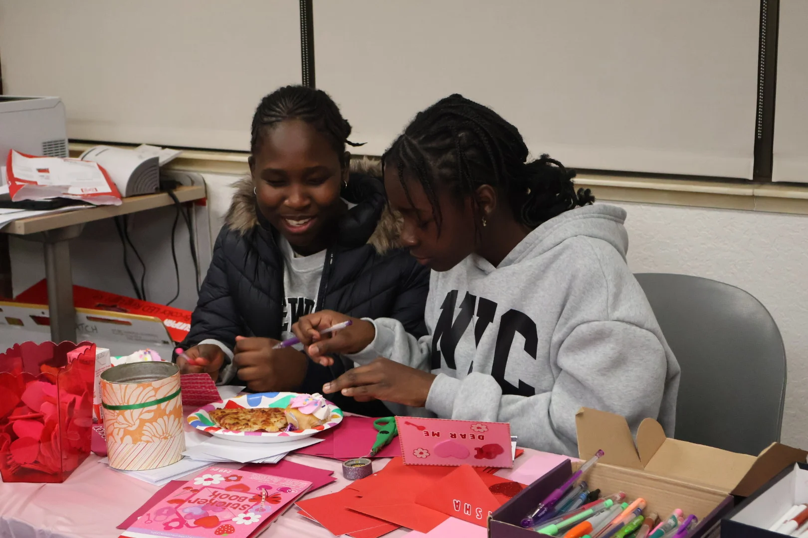 Students gathered at a wellness event